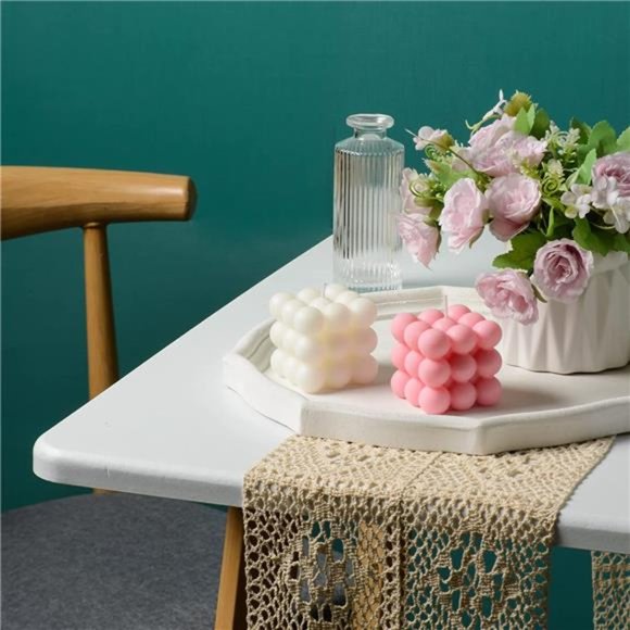 Bubble Candle-Cube Soy Wax Candles,Home Decor Candle,Scented Candle Set 2 Pieces - Picture 6 of 6